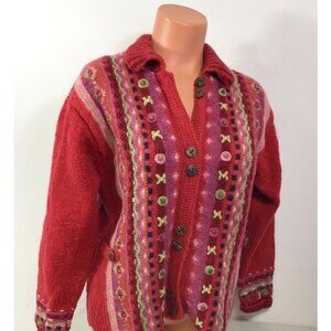 Newari Wool Cardigan Sweater Womens Large